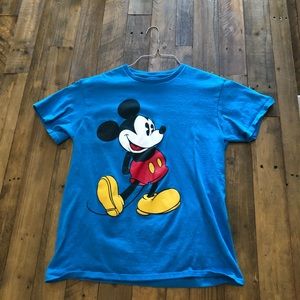 Pre-owned Disney S/S Mickey Mouse Tee in Laser Blue. Men’s Medium.